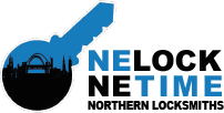 NE Lock NE Time Northern Locksmiths Logo
